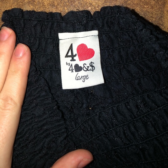 Kids Black Lace Shorts - Picture 4 of 4